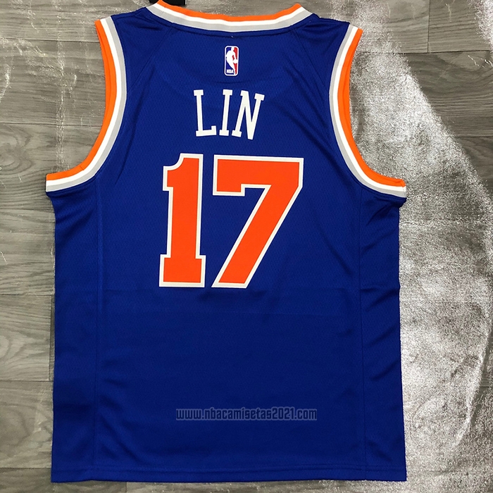 Camiseta New York Knicks Jeremy Lin #17 Icon Azul